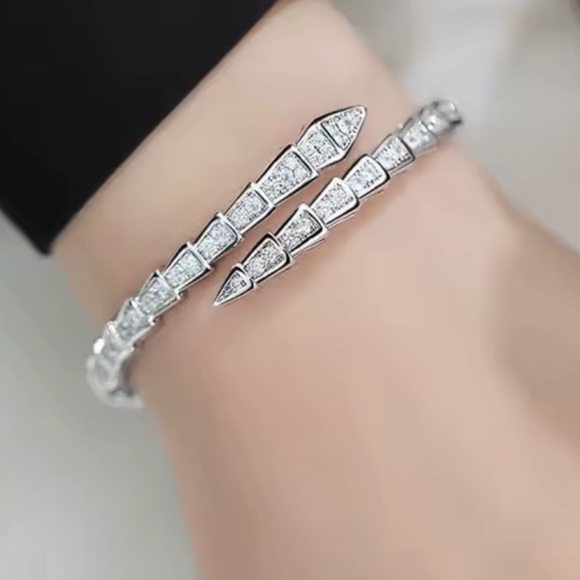 Anthropologie Serpentine Silver Adjustable Bracelet - Picture 4 of 9